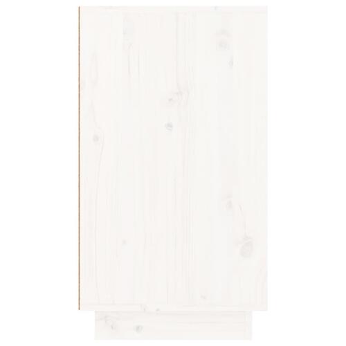 Skoreol 110x34x61 cm massivt fyrretræ hvid