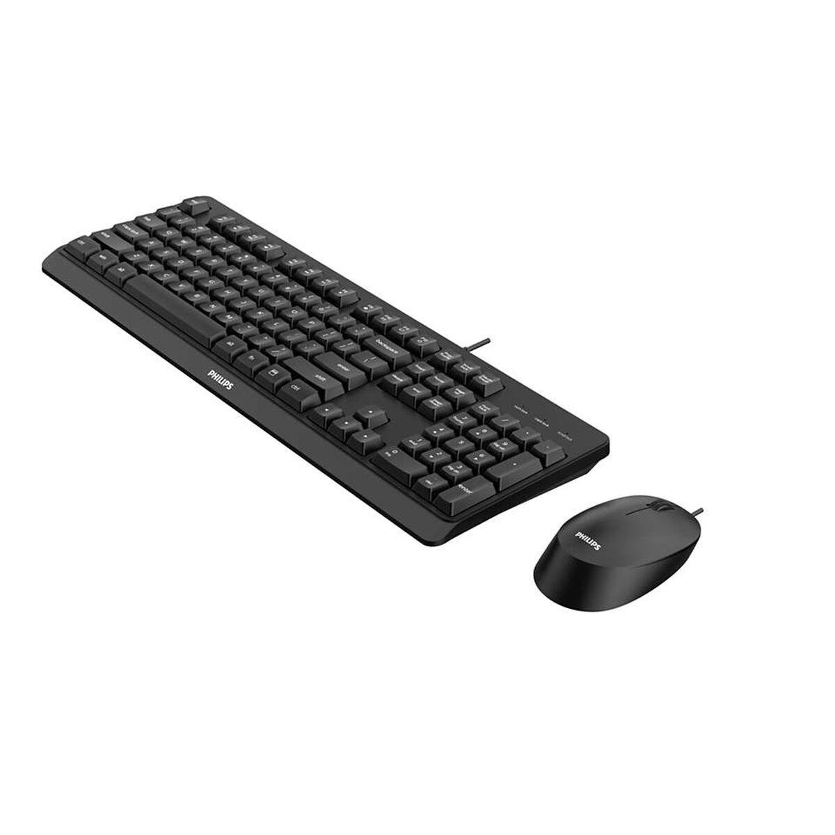 Tastatur Og Mus Philips Spt6207bl/16 Spansk Qwerty
