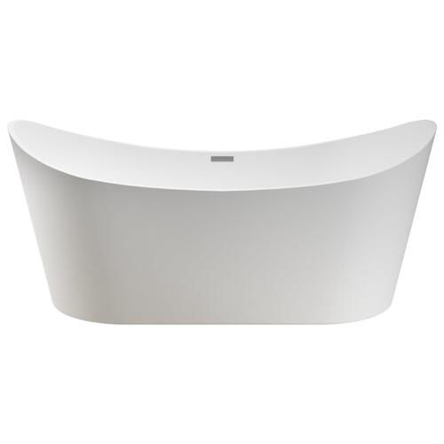 Fritstående badekar og hane 204 L 99,5 cm guldfarvet