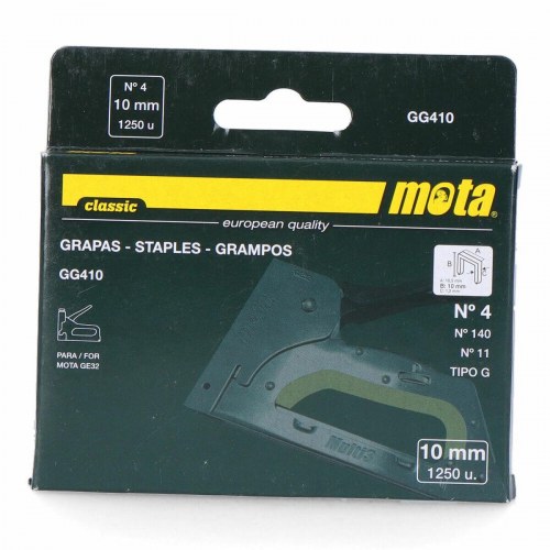 Hæfteklammer 10 mm Nº 4 - Mota GG410 (1.000 stk.)