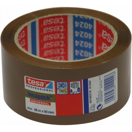 TESA pakketape brun 50 mm x 60 m - selvklæbende