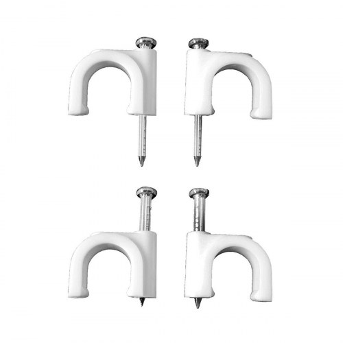 Lapafil kabelclips Nº 4 - hvid, 2 × 0,50 mm, 100 stk.