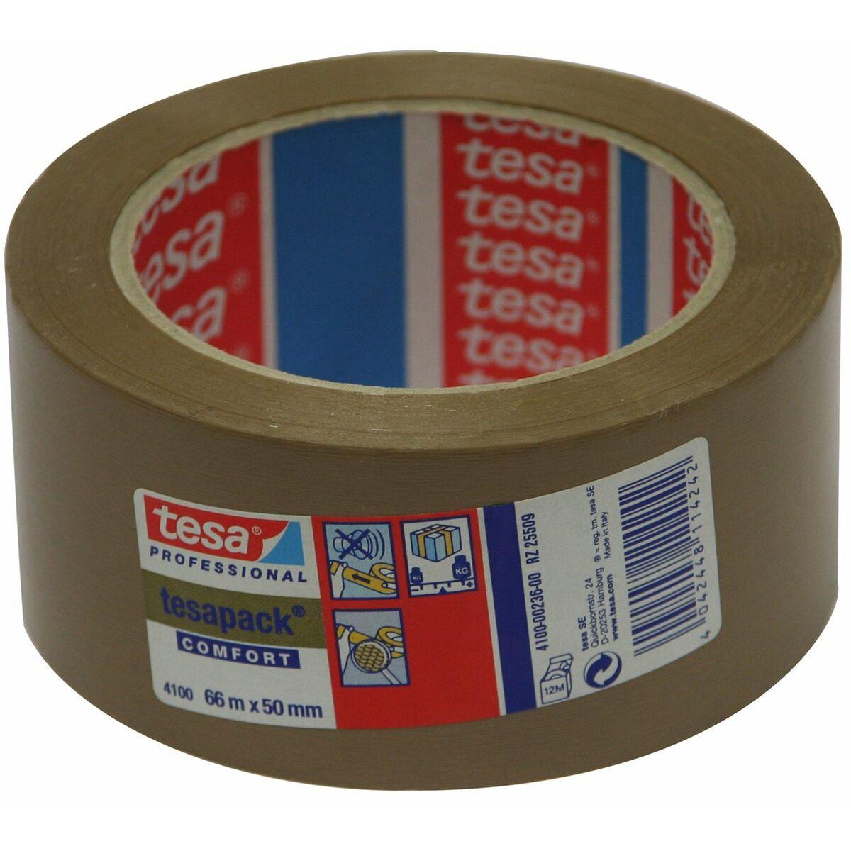 TESA pakketape 50 mm x 66 m - selvklæbende PVC