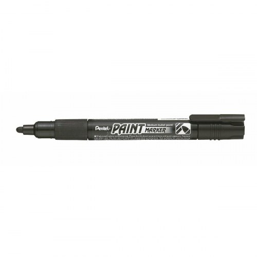 Pentel sprittusch - sort, 12 stk. (2 mm keglespids)