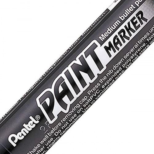 Pentel sprittusch - sort, 12 stk. (2 mm keglespids)