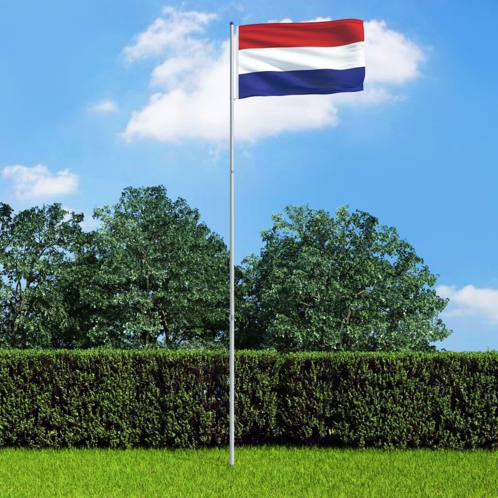 Hollands flag og flagstang 6 m aluminium