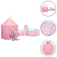 Legetelt til børn med 250 bolde 301x120x128 cm pink