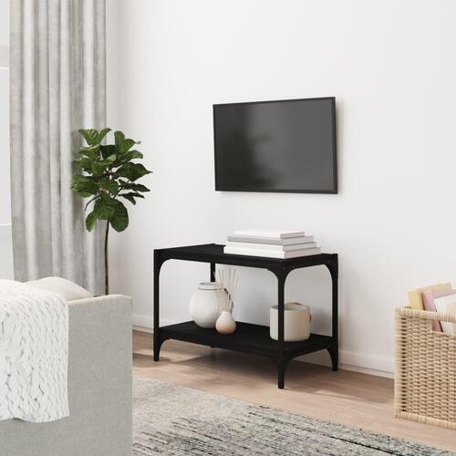 Tv-bord 60x33x41 cm konstrueret træ og stål sort