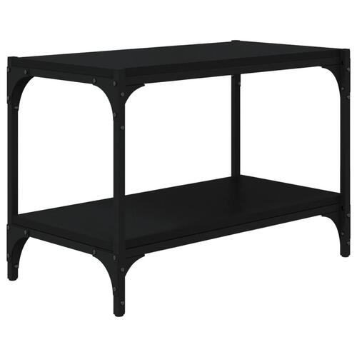Tv-bord 60x33x41 cm konstrueret træ og stål sort