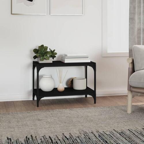 Tv-bord 60x33x41 cm konstrueret træ og stål sort