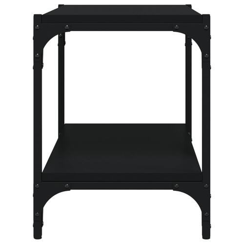 Tv-bord 60x33x41 cm konstrueret træ og stål sort