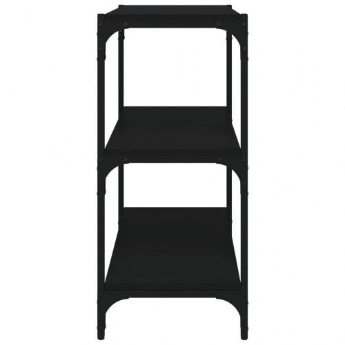 Bogreol 60x33x70,5 cm konstrueret træ og stål sort