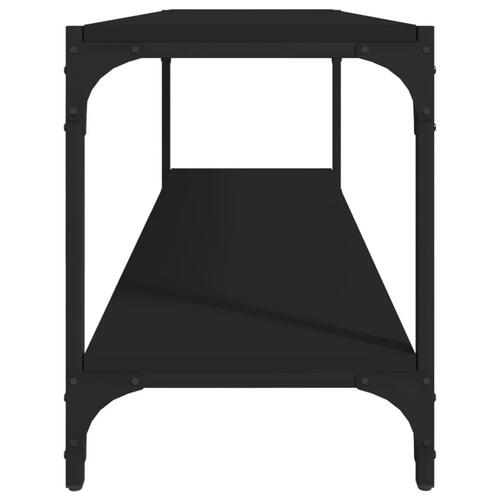 Tv-bord 100x33x41 cm konstrueret træ og stål sort
