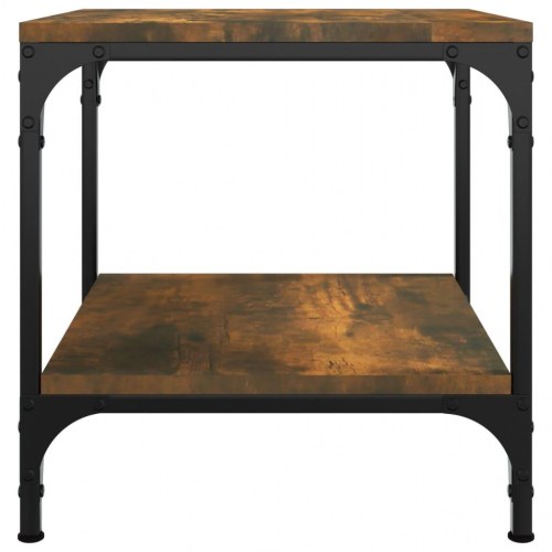 Sofabord 50x50x40 cm konstrueret træ røget egetræsfarve