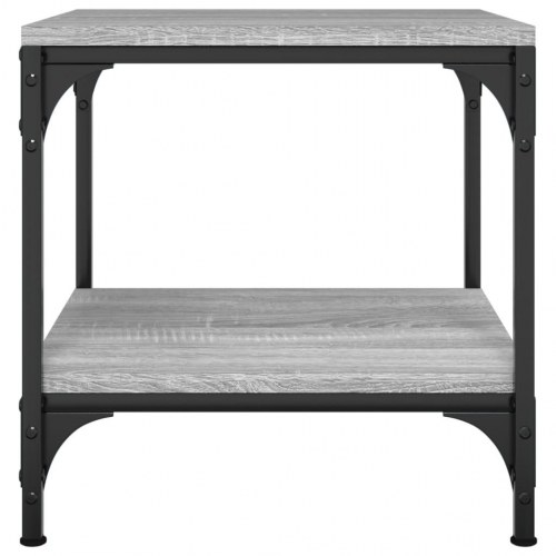 Sofabord 50x50x40 cm konstrueret træ grå sonoma-eg