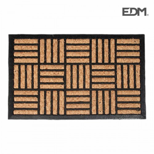 Dørmåtte EDM - brun/sort, 40 × 60 cm, naturgummi, rektangulær
