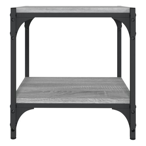Tv-bord 40x33x41 cm konstrueret træ og stål grå sonoma-eg