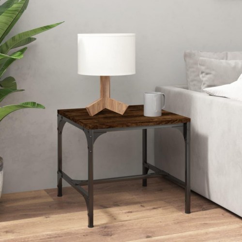 Sideborde i industrielt design - 2 stk., 40×40×35 cm, røget egetræsfarve