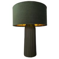Bordlampe Fløjl Aluminium Grøn (26 x 26 x 37 cm)