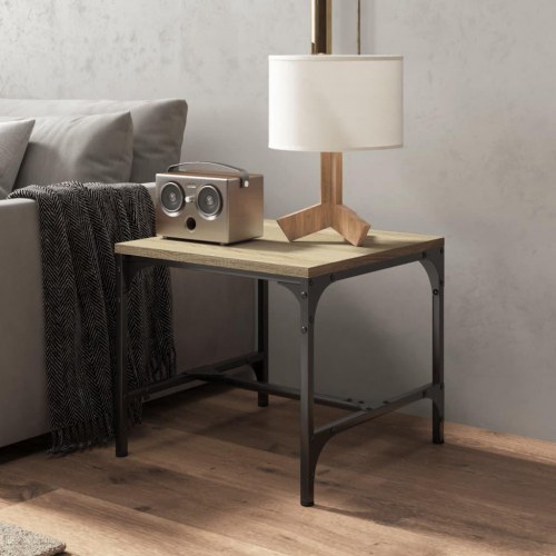 Sofabord 50x50x35 cm konstrueret træ sonoma-eg
