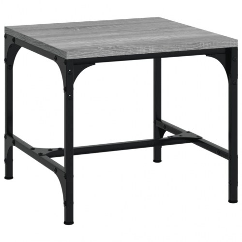 Sofabord 50x50x35 cm konstrueret træ grå sonoma-eg