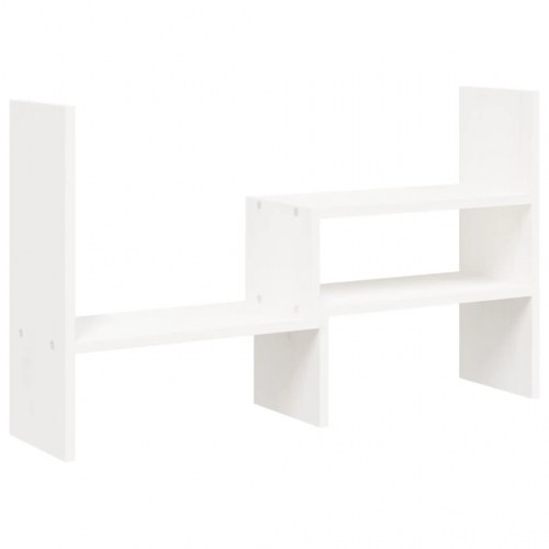 Skærmholder i massivt fyrretræ - hvid, 39-72 x 17 x 43 cm