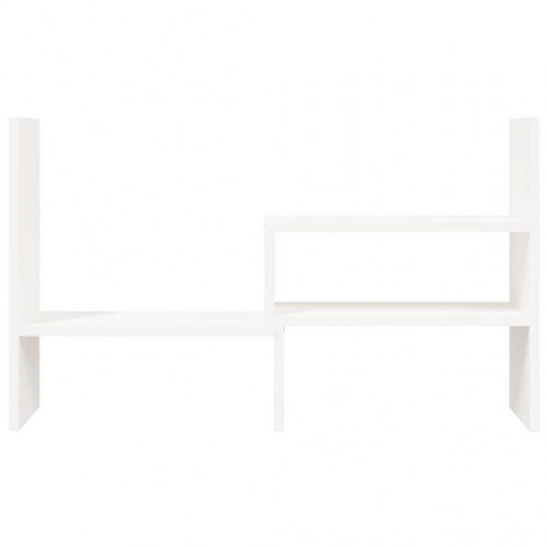 Skærmholder i massivt fyrretræ - hvid, 39-72 x 17 x 43 cm