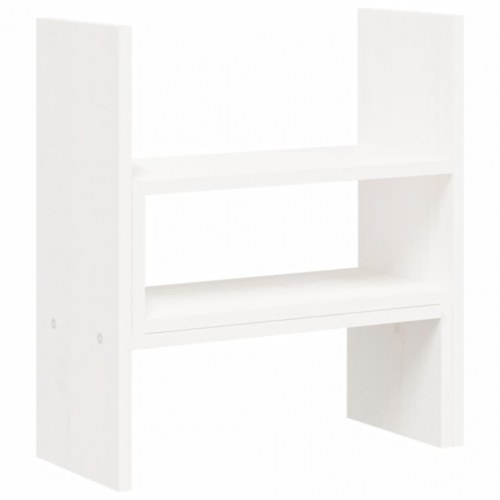 Skærmholder i massivt fyrretræ - hvid, 39-72 x 17 x 43 cm