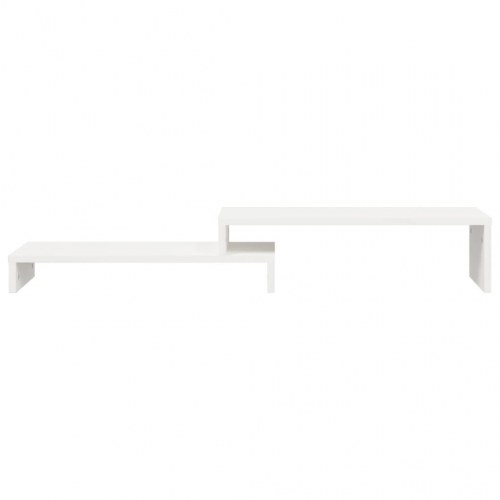 Skærmholder i massivt fyrretræ - justerbar (52-101) × 22 × 14 cm, hvid