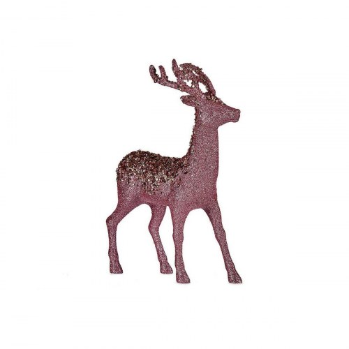 Krist+ Julerensdyr - Pink/gylden juledekoration 15 × 45 × 30 cm