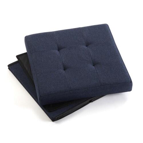 Aftagelig puf Versa Træ MDF 38 x 37,5 x 38 cm Grå