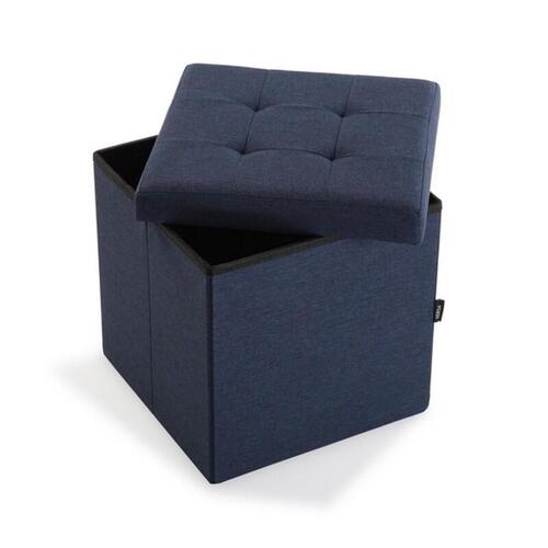 Aftagelig puf Versa Træ MDF 38 x 37,5 x 38 cm Grå