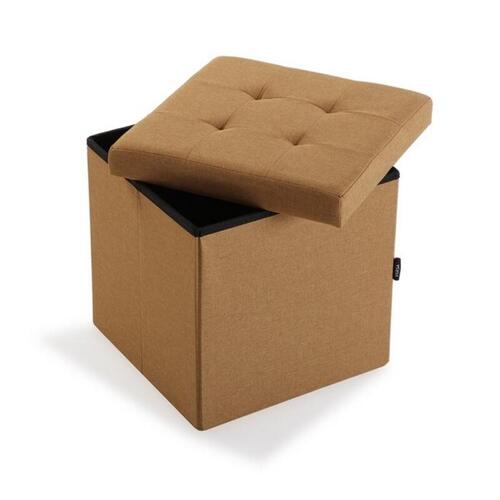 Aftagelig puf Versa Træ MDF 38 x 37,5 x 38 cm Grå