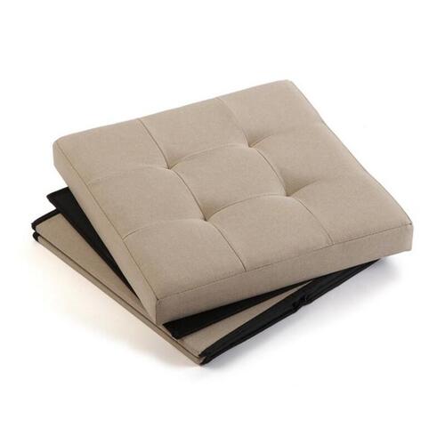 Aftagelig puf Versa Træ MDF 38 x 37,5 x 38 cm Grå