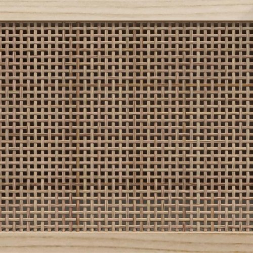 Tv-bord 80x30x40 cm massivt fyrretræ og naturlig rattan brun