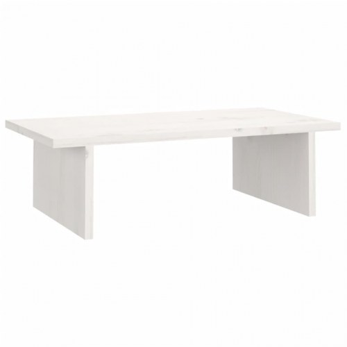 Skærmholder i massivt fyrretræ 50 x 27 x 15 cm - hvid