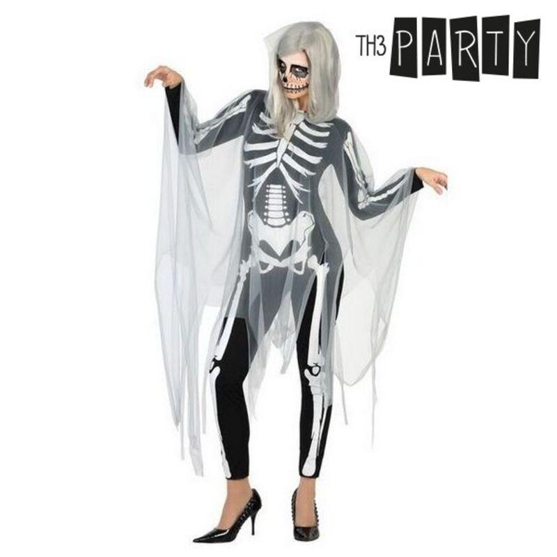 Kostume til voksne Th3 Party Sort Skelet (2 Dele) XL