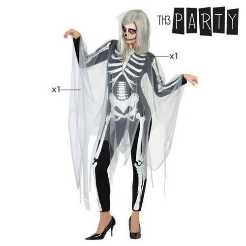 Kostume til voksne Th3 Party Sort Skelet (2 Dele) XL