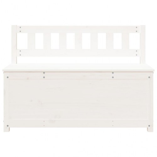 Bænk 110x41x76,5 cm massivt fyrretræ hvid