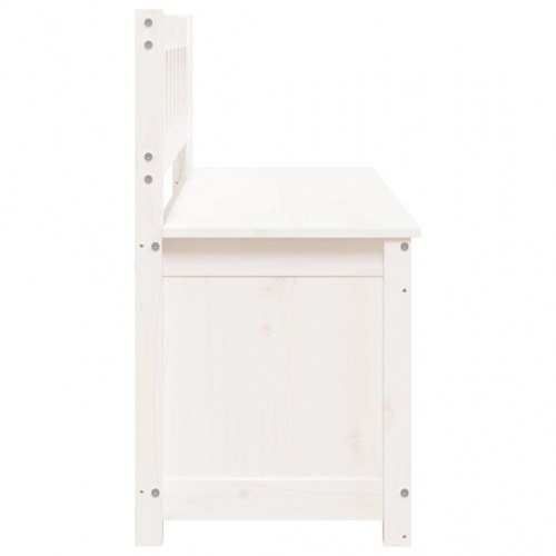 Bænk 110x41x76,5 cm massivt fyrretræ hvid