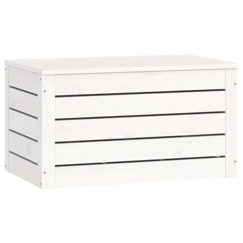 Opbevaringskasse 59,5x36,5x33 cm massivt fyrretræ hvid
