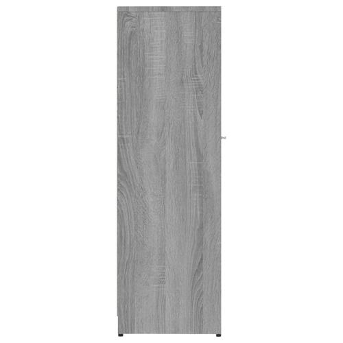 Badeværelsesskab 30x30x95 cm konstrueret træ grå sonoma-eg