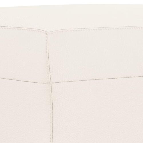 Bænk 100x35x41 cm kunstlæder cremefarvet