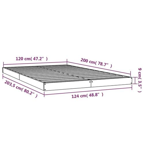 Sengeramme 120x200 cm massivt fyrretræ