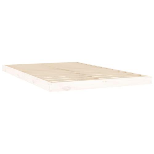 Sengeramme 120x200 cm massivt fyrretræ hvid