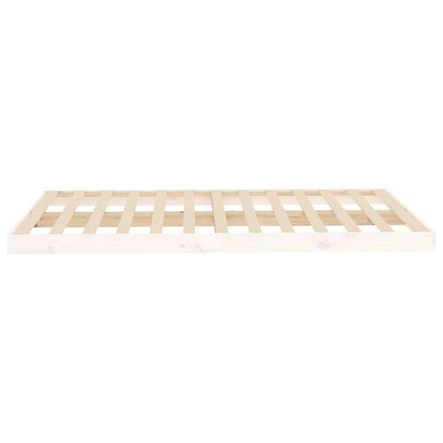 Sengeramme 120x200 cm massivt fyrretræ hvid