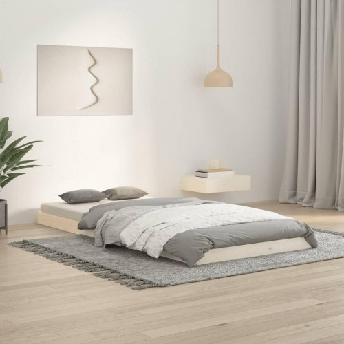 Sengeramme 90x200 cm i massivt fyrretræ - hvid