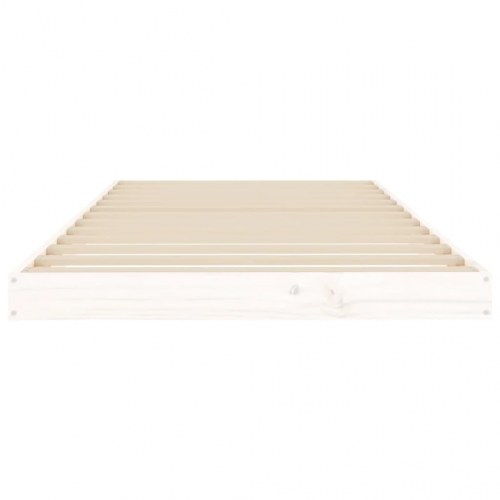 Sengeramme 90x200 cm i massivt fyrretræ - hvid