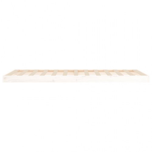 Sengeramme 90x200 cm i massivt fyrretræ - hvid