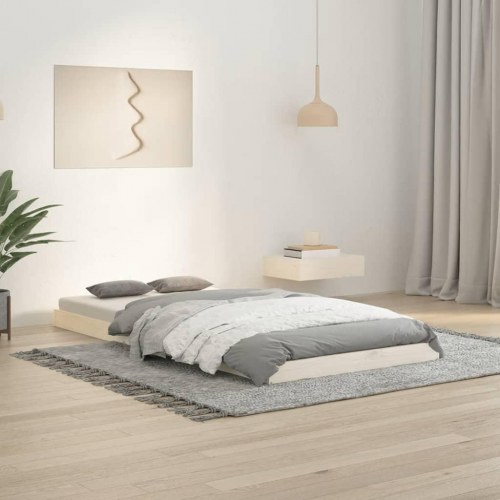 Sengeramme 90×190 cm i massivt fyrretræ - hvid